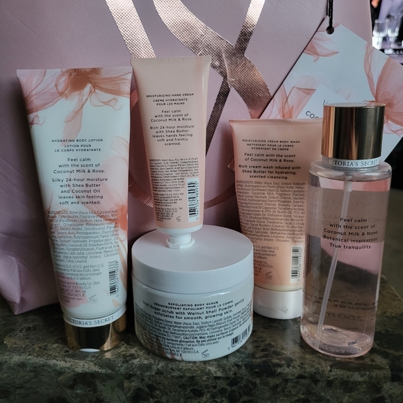 Victorias Secret Coconut Milk & Rose Calm 6-Piece Body Care Set Full Sizes NEW - Picture 4 of 11